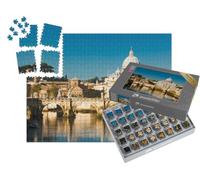 puzzleYOU : Smart Sorted® | Puzzle Photo 1000 pièces « Basilique Saint-Pierre et fleuve Tibre à Rome, Italie »