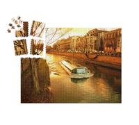 puzzleYOU : Smart Sorted® | Puzzle Photo 1000 pièces « Bateau Touristique à Strasbourg (France) »