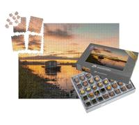 puzzleYOU : Smart Sorted® | Puzzle Photo 1000 pièces « Bateaux sur la Loire au Coucher du Soleil »