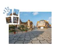 puzzleYOU : Smart Sorted® | Puzzle Photo 1000 pièces « Bâtiment de l'hôtel de Ville dans la lumière du Matin à Deauville, la célèbre Ville française de Normandie »