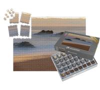 puzzleYOU : Smart Sorted® | Puzzle Photo 1000 pièces « Battement de Vagues sur Une Plage de Sable de l'Océan Atlantique. Sables d'Olonne, Vendée, Pays-de-la-Loire »