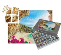 puzzleYOU : Smart Sorted® | Puzzle Photo 1000 pièces « Belle Vue sur la mer et la Plage de Corfou, Grèce »