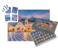 puzzleYOU : Smart Sorted® | Puzzle Photo 1000 pièces « Belvédère de Taormine et église San Giuseppe, Sicile, Italie »