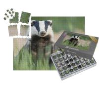 puzzleYOU : Smart Sorted® | Puzzle Photo 1000 pièces « Blaireau européen après Avoir quitté Son Terrier »
