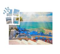 puzzleYOU : Smart Sorted® | Puzzle Photo 1000 pièces « Blanc Bleu ensoleillé, Sidi BOU Said »
