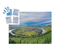 puzzleYOU : Smart Sorted® | Puzzle Photo 1000 pièces « Boucle de la Moselle près de Leiwen, Trittenheim, Allemagne »