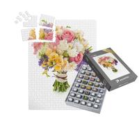puzzleYOU : Smart Sorted® | Puzzle Photo 1000 pièces « Bouquet de Roses, de freesias, d'œillets »