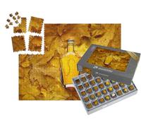 puzzleYOU : Smart Sorted® | Puzzle Photo 1000 pièces « Bouteille d'eau-de-Vie de vin sur des Feuilles d'érable Jaunes »