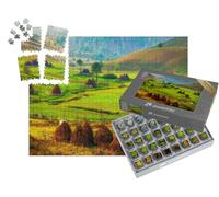 puzzleYOU : Smart Sorted® | Puzzle Photo 1000 pièces « Brouillard Un Matin d'automne : Paysage de Montagne Fundatura Ponorului, Roumanie »