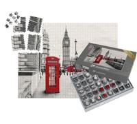 puzzleYOU : Smart Sorted® | Puzzle Photo 1000 pièces « Cabine téléphonique Rouge : l'emblème de Londres, Angleterre »