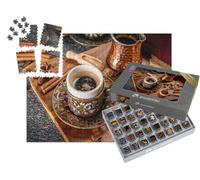 puzzleYOU : Smart Sorted® | Puzzle Photo 1000 pièces « Café préparé à la Turque avec des épices et des Grains de café »