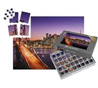 puzzleYOU : Smart Sorted® | Puzzle Photo 1000 pièces « Californie : San Francisco et Bay Bridge de Nuit »