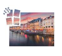 puzzleYOU : Smart Sorted® | Puzzle Photo 1000 pièces « Canal Nyhavn à Copenhague au Danemark »