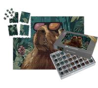puzzleYOU : Smart Sorted® | Puzzle Photo 1000 pièces « Capybara élégant avec Lunettes de Soleil »