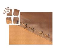 puzzleYOU : Smart Sorted® | Puzzle Photo 1000 pièces « Caravane de chameaux dans Le désert du Sahara Pendant Une tempête du désert »