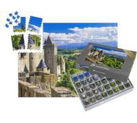 puzzleYOU : Smart Sorted® | Puzzle Photo 1000 pièces « Carcassonne - Le Plus Grand château médiéval et cité fortifiée d'europe »