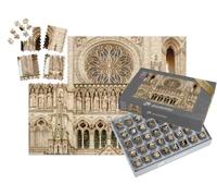puzzleYOU : Smart Sorted® | Puzzle Photo 1000 pièces « Cathédrale d'Amiens en Hiver, Image HDR »