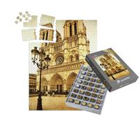 puzzleYOU : Smart Sorted® | Puzzle Photo 1000 pièces « Cathédrale Notre-Dame - Image de Style rétro »