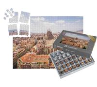 puzzleYOU : Smart Sorted® | Puzzle Photo 1000 pièces « Cathédrale Sagrada Familia et Paysage Urbain de Barcelone »