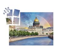 puzzleYOU : Smart Sorted® | Puzzle Photo 1000 pièces « Cathédrale Saint-Isaac sur la rivière Mojka, Saint-Pétersbourg, Russie »