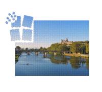puzzleYOU : Smart Sorted® | Puzzle Photo 1000 pièces « Cathédrale Saint Nazaire et la rivière Orb à Béziers France »