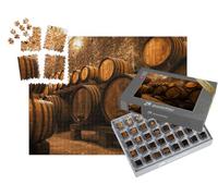 puzzleYOU : Smart Sorted® | Puzzle Photo 1000 pièces « Cave à vin avec fûts pour Le Stockage du vin, Italie »
