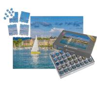 puzzleYOU : Smart Sorted® | Puzzle Photo 1000 pièces « Centre Historique de la Ville de Genève et du lac Léman, Suisse »