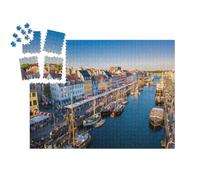 puzzleYOU : Smart Sorted® | Puzzle Photo 1000 pièces « Centre Historique de Nyhavn, Copenhague, Danemark »