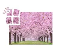 puzzleYOU : Smart Sorted® | Puzzle Photo 1000 pièces « Cerisiers en Fleurs luxuriants, Japon Obuse-Machi, préfecture de Nagano »