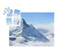puzzleYOU : Smart Sorted® | Puzzle Photo 1000 pièces « Cervin Hivernal dans Le Brouillard »
