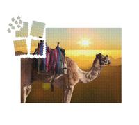 puzzleYOU : Smart Sorted® | Puzzle Photo 1000 pièces « Chameau dromadaire Devant la Montagne de Saint Moïse, Égypte, Sinaï »