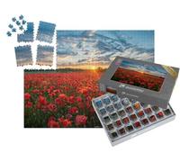 puzzleYOU : Smart Sorted® | Puzzle Photo 1000 pièces « Champ de Coquelicots Rouges »