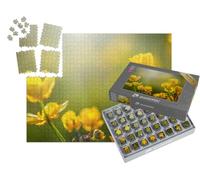 puzzleYOU : Smart Sorted® | Puzzle Photo 1000 pièces « Champ de Fleurs printanières au Soleil »