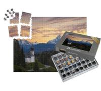 puzzleYOU : Smart Sorted® | Puzzle Photo 1000 pièces « Chapelle Maria-Gern au-Dessus de Berchtesgaden avec Watzmann »
