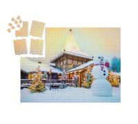 puzzleYOU : Smart Sorted® | Puzzle Photo 1000 pièces « Charmant Village du Père Noël en Laponie Finlande »