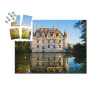 puzzleYOU : Smart Sorted® | Puzzle Photo 1000 pièces « Château d'Azay-Le-Rideau dans la vallée de la Loire, France, Teinte rétro »