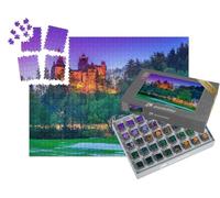 puzzleYOU : Smart Sorted® | Puzzle Photo 1000 pièces « Château de Bran avec lumières Le Soir, Transylvanie, Roumanie »