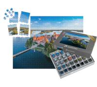 puzzleYOU : Smart Sorted® | Puzzle Photo 1000 pièces « Château de Trakai : château insulaire Gothique médiéval sur Le lac Galve, Lituanie »