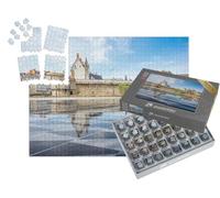 puzzleYOU : Smart Sorted® | Puzzle Photo 1000 pièces « Château des ducs de Bretagne avec Fontaine à Miroir d'eau dans la Ville de Nantes »
