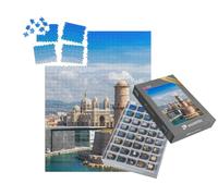 puzzleYOU : Smart Sorted® | Puzzle Photo 1000 pièces « Château Saint Jean et Cathédrale de la Major et Le Port de Marseille, France »