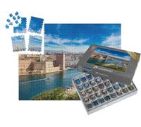 puzzleYOU : Smart Sorted® | Puzzle Photo 1000 pièces « Château Saint Jean et Cathédrale de la Major et Le Port de Marseille, France »
