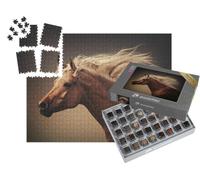 puzzleYOU : Smart Sorted® | Puzzle Photo 1000 pièces « Cheval à la crinière Volante dans la poussière du Galop »