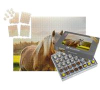 puzzleYOU : Smart Sorted® | Puzzle Photo 1000 pièces « Cheval dans Un Coucher de Soleil doré »