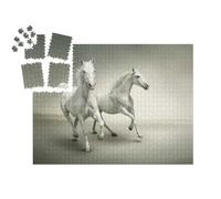 puzzleYOU : Smart Sorted® | Puzzle Photo 1000 pièces « Chevaux Blancs »