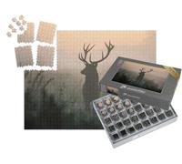 puzzleYOU : Smart Sorted® | Puzzle Photo 1000 pièces « Chevreuil par Un Matin Calme et Brumeux »