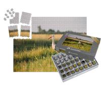 puzzleYOU : Smart Sorted® | Puzzle Photo 1000 pièces « Cigogne Blanche européenne dans l'herbe Verte de l'été »