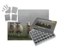 puzzleYOU : Smart Sorted® | Puzzle Photo 1000 pièces « Cinq Moutons dans Un Champ par Un Matin Brumeux dans Le Dorset »