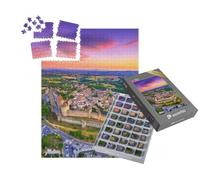puzzleYOU : Smart Sorted® | Puzzle Photo 1000 pièces « Cité médiévale de Carcassone au Coucher du Soleil, France »