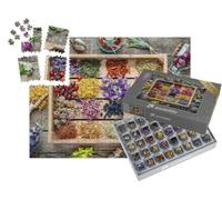 puzzleYOU : Smart Sorted® | Puzzle Photo 1000 pièces « Coffret en Bois avec des Herbes médicinales de la phytothérapie »