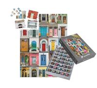 puzzleYOU : Smart Sorted® | Puzzle Photo 1000 pièces « Collection colorée de Portes d'entrée du Monde Entier »